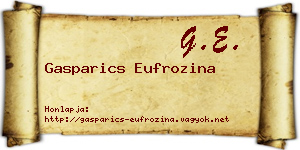 Gasparics Eufrozina névjegykártya